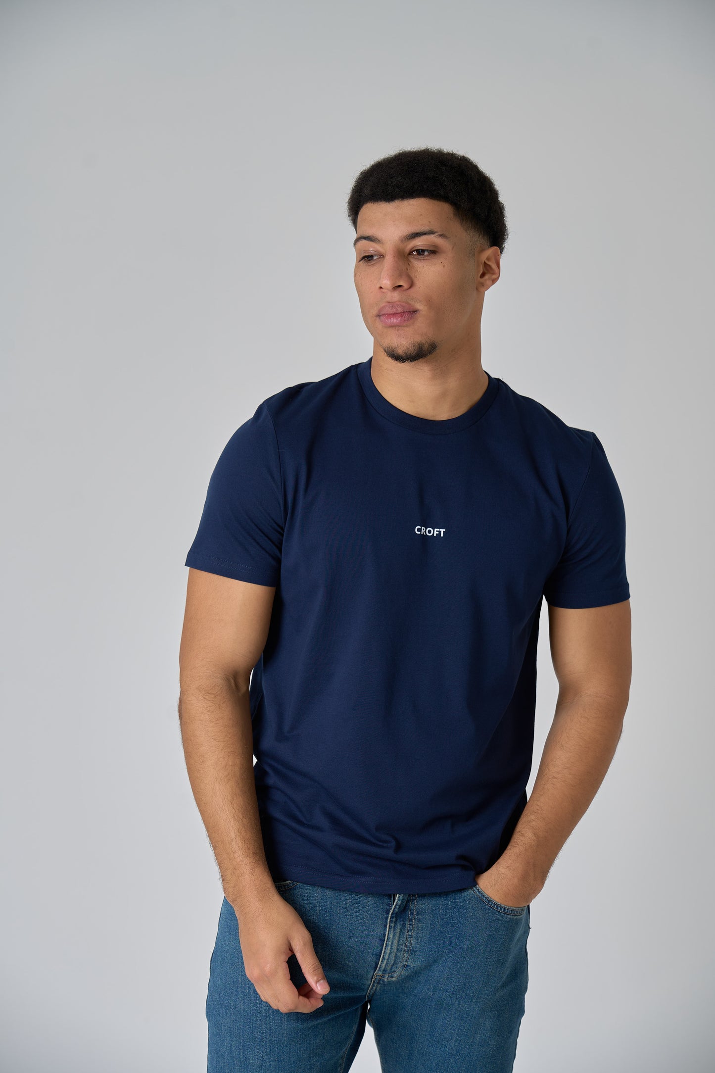 Navy Middle Logo T-Shirt