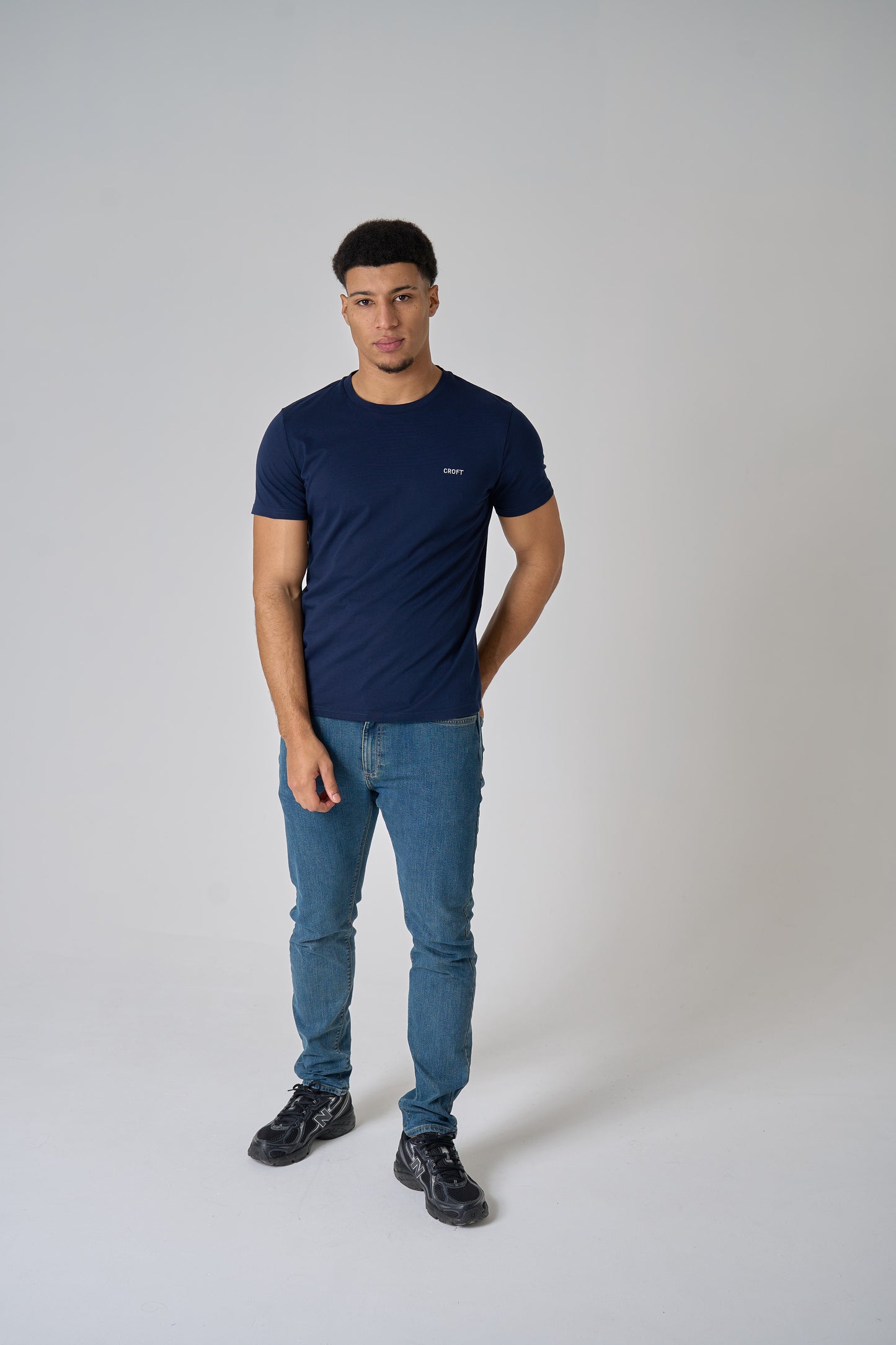 Navy Logo Embroidered T-Shirt