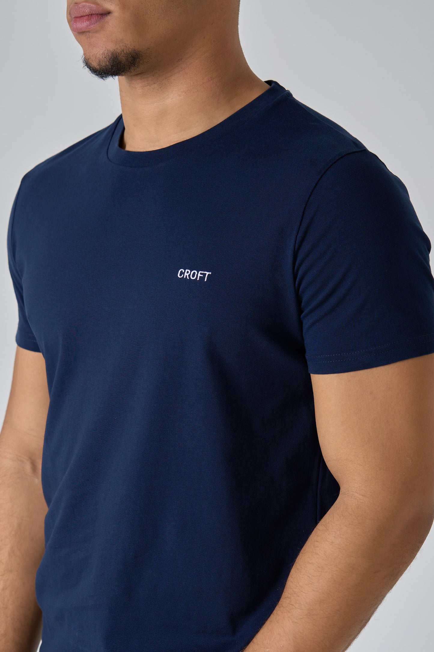 Navy Logo Embroidered T-Shirt